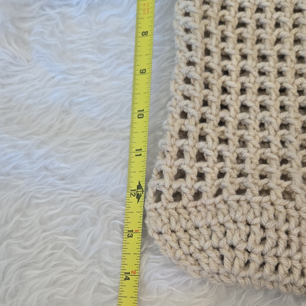 Source Unknown‎ Cream Tote Bag with Bohemian Crochet Design - Picture 4 of 5